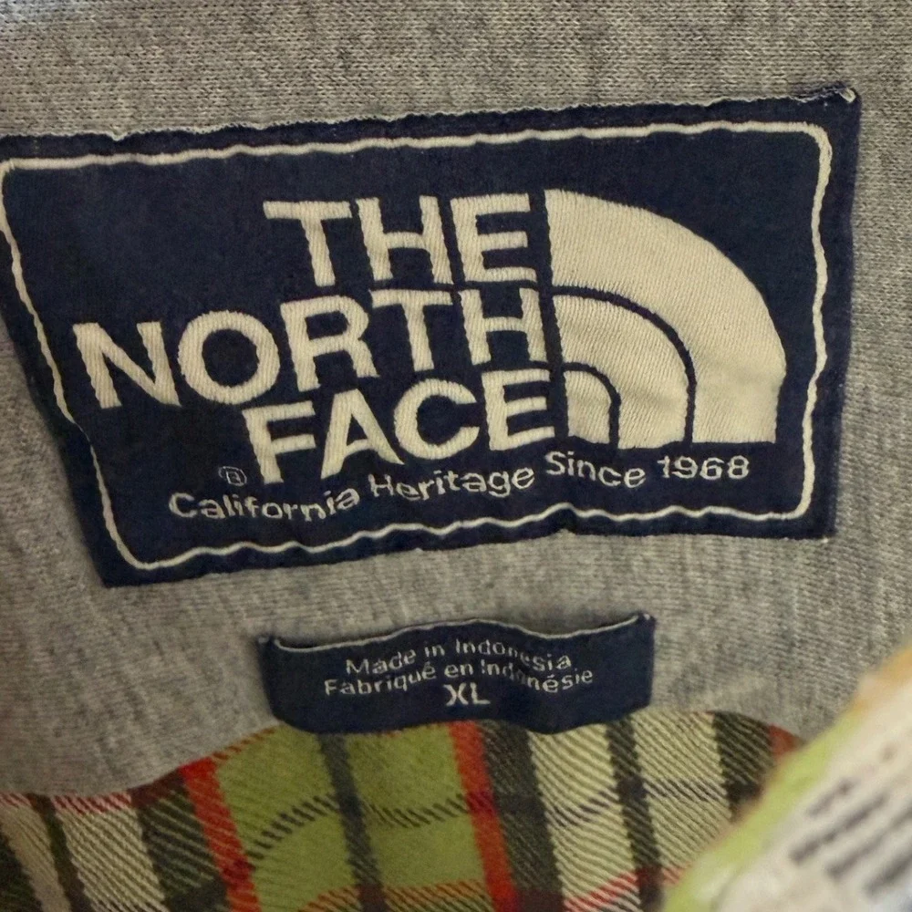 The North Face Men's Plaid Long Sleeve Button Down Shirt size XL Green/White